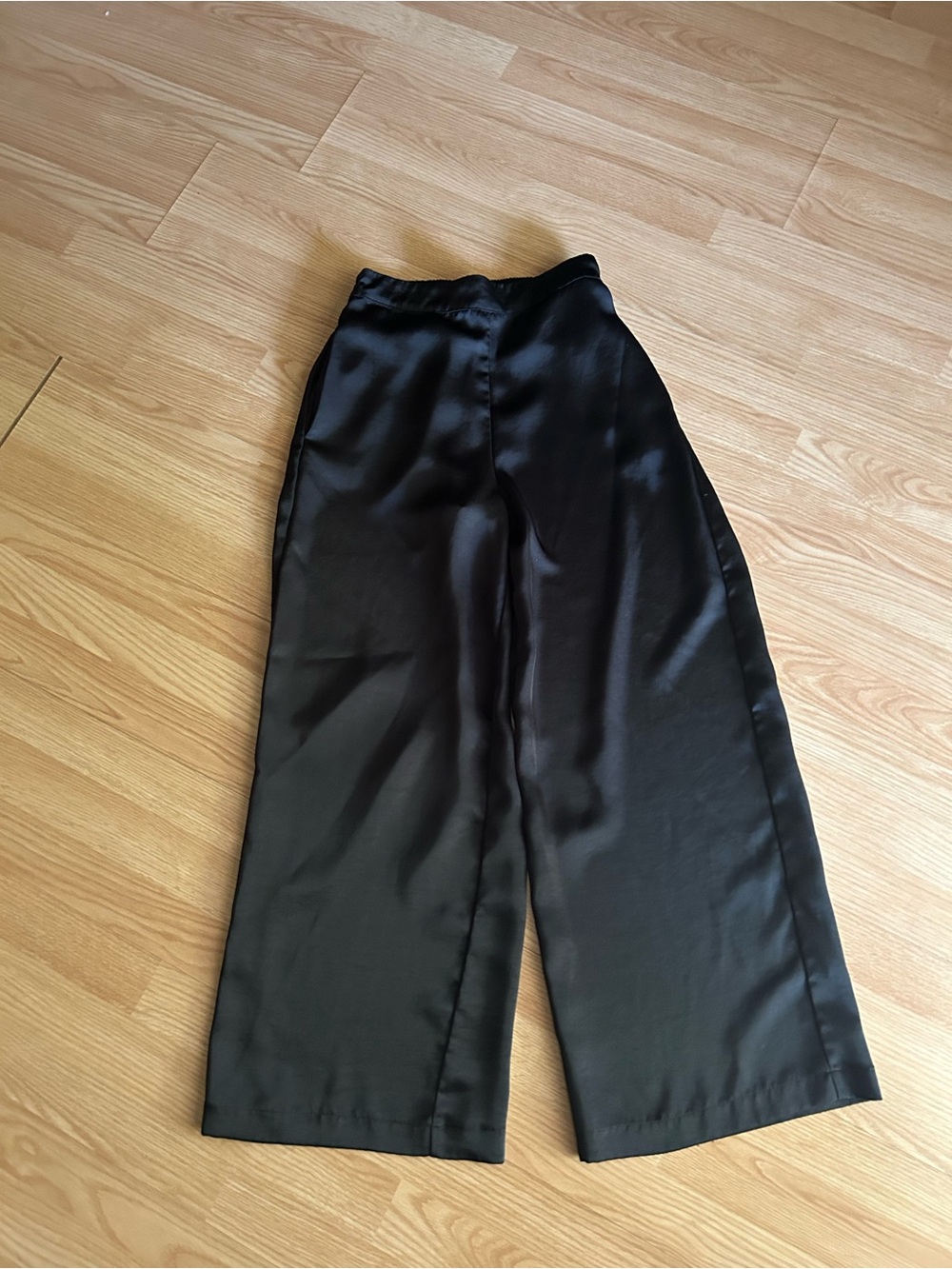 House of Harlow 1960 Black Satin Wide Leg Dress Pants Small